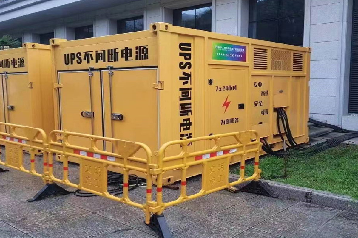 丹东发电机租赁施工现场