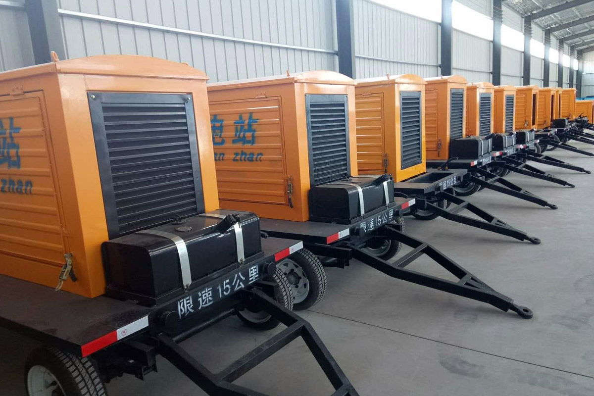 丹东发电机租赁施工现场