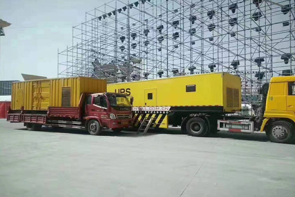 丹东发电机租赁施工现场